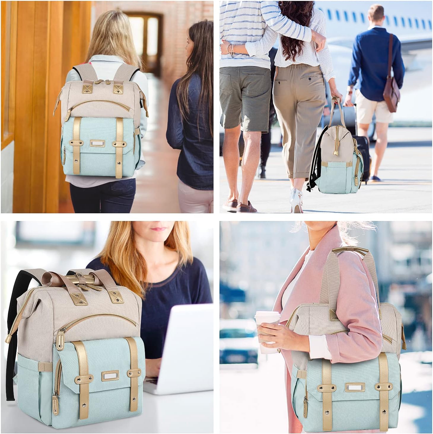 Mochila para laptop para mujer, doctor profesor, universidad, escuela, estudiante, trabajo, bolsa de hombro, mochila aprobada por aerolíneas de