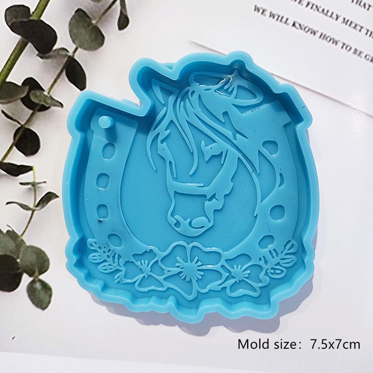 Molde de silicona para llavero de resina de herradura, para manualidades de resina epoxi, collar, colgante, molde de fundición de resina para hacer