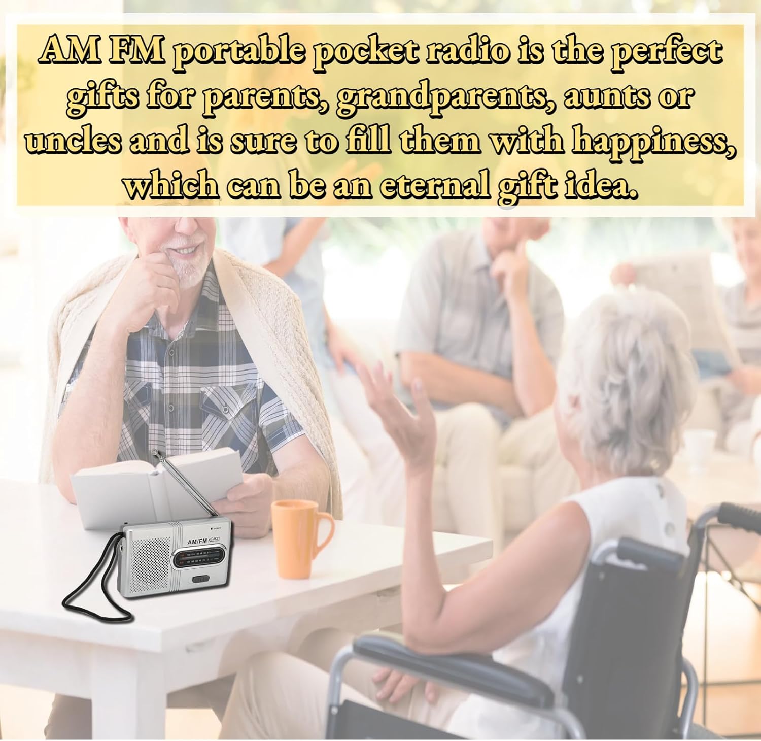 Naroote Grabadora portátil Radios portátiles AM FM, altavoz de 5 W, radio de bolsillo de mano Radio de emergencia con conector para auriculares,