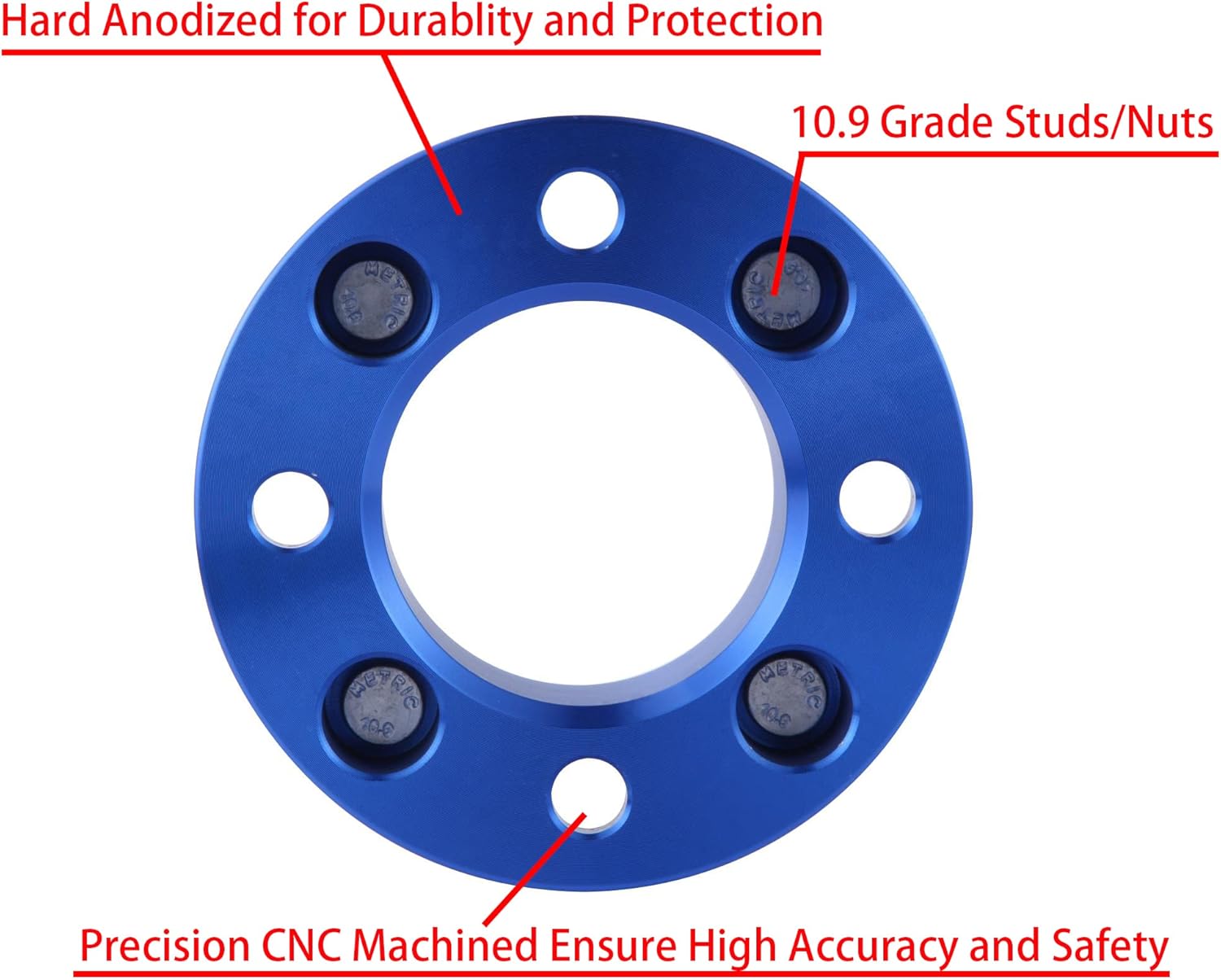 4 espaciadores de rueda forjados ATV UTV de 1 pulgada con 10 pernos de 1.25, 4 x 110, orificio de cubo de 2.913 in, compatible con Honda, Suzuki,