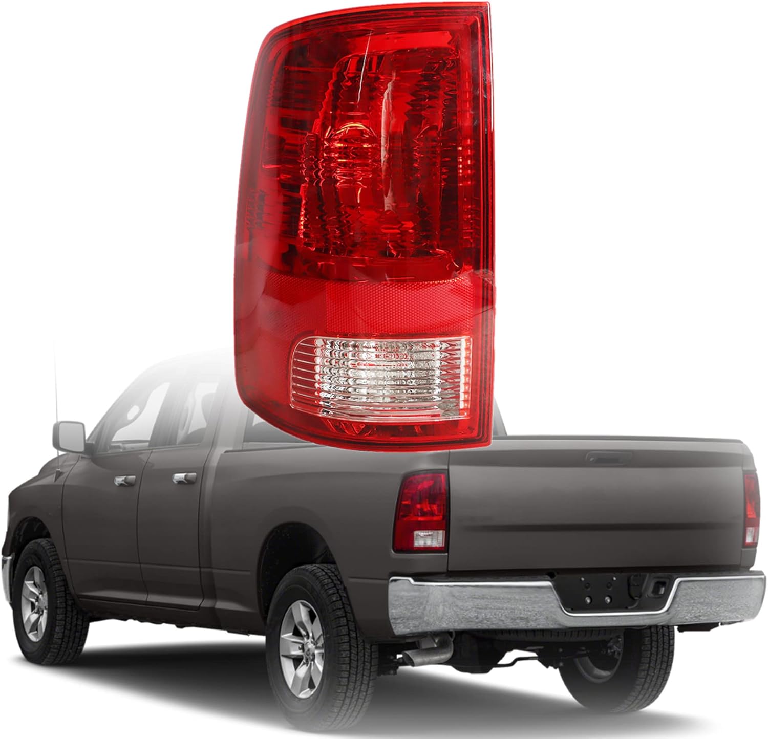 munirater Reemplazo del montaje de la luz trasera izquierda para el lado del conductor de la camioneta Ram Pickup 2009-2020 55277415AF