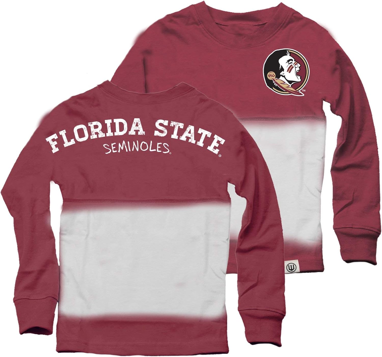 Wes & Willy Florida State Seminoles – Camiseta Spirit teñida para niña, Como se muestra