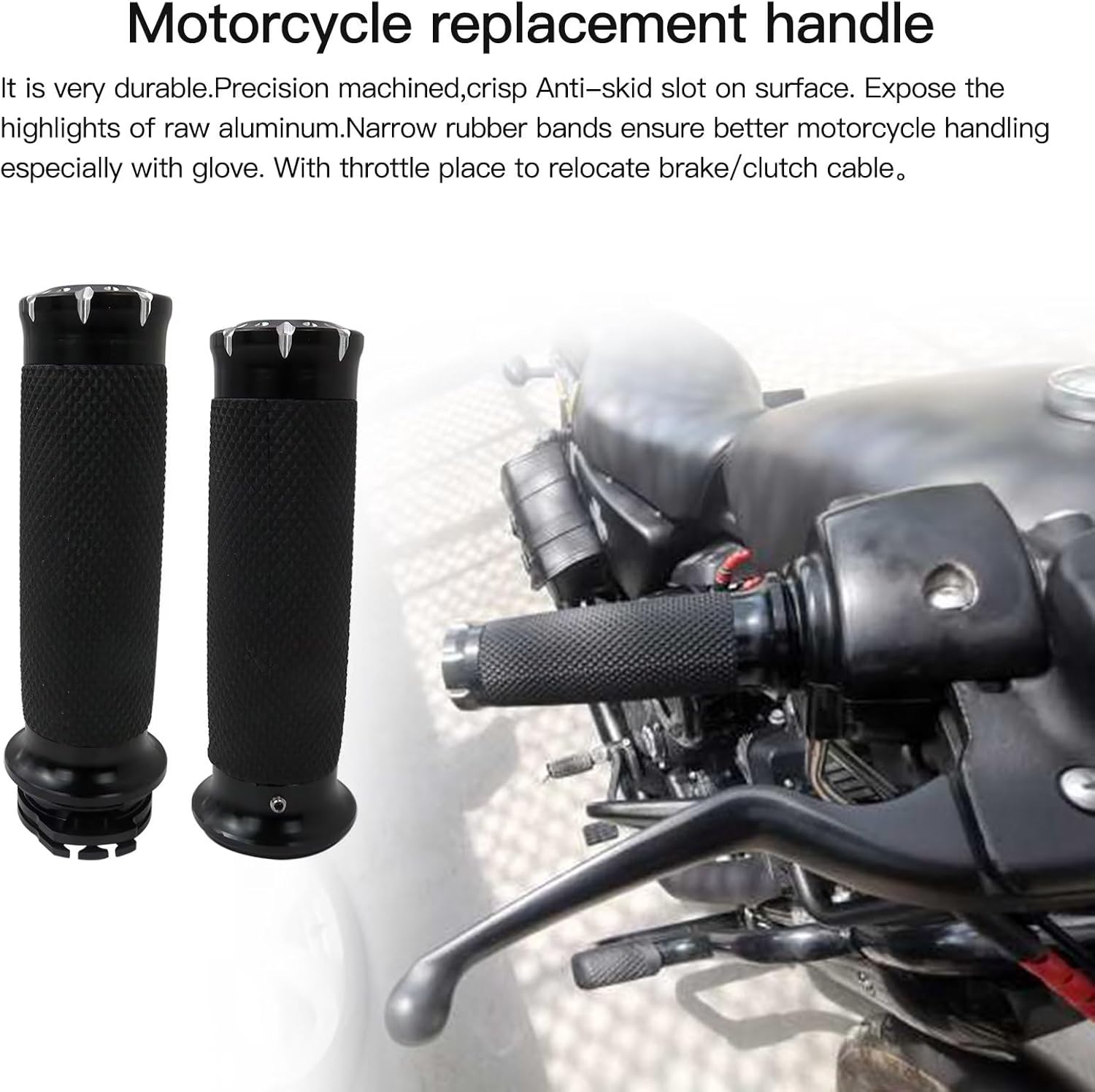 1 par de empuñaduras de motocicleta de 1 pulgada para Suzuki Intruder 1400 VS1400GLP 1998-2004
