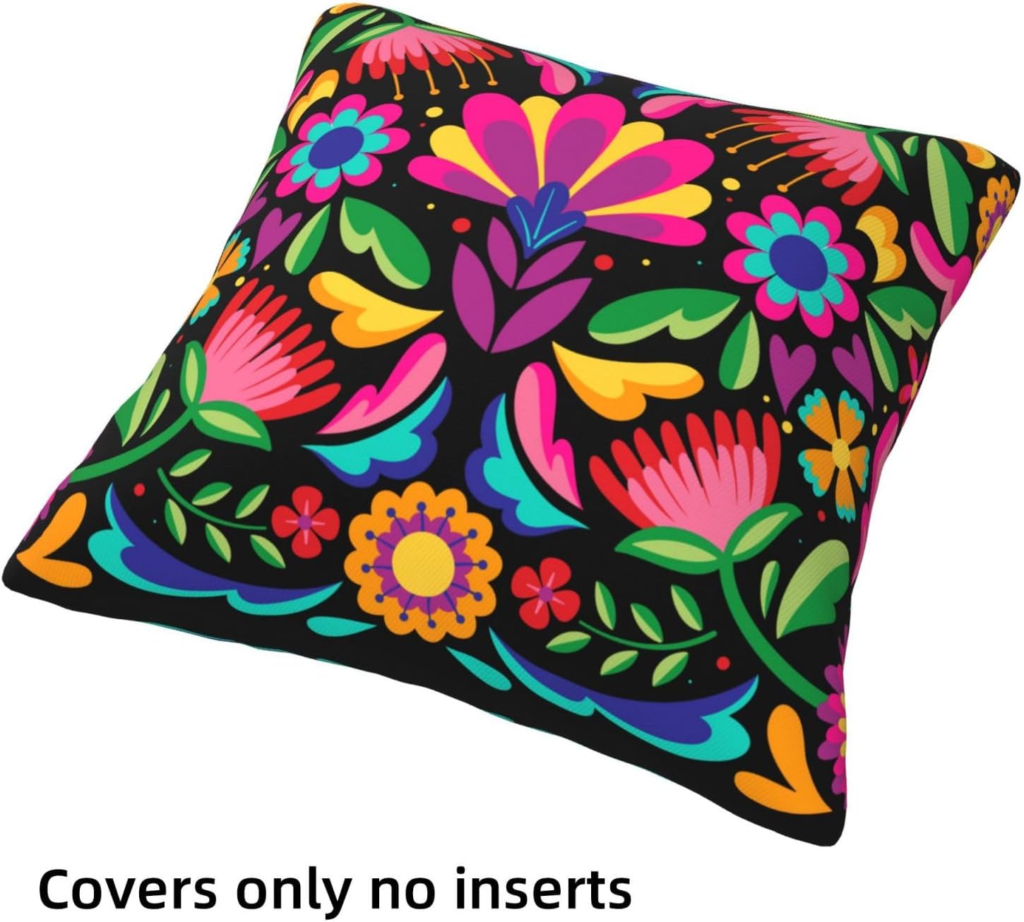 4 fundas de almohada del Día de los Muertos con patrón floral mexicano, fundas de almohada cuadradas Dia De Los Muertos, decoración de fiesta