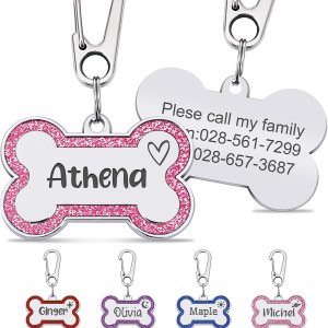 Etiquetas de identificación personalizadas grabadas para mascotas, grabadas personalizadas, fáciles de leer, etiquetas de identificación Etiquetas de identificación personalizadas grabadas para mascotas, grabadas personalizadas, fáciles de leer, etiquetas de identificación