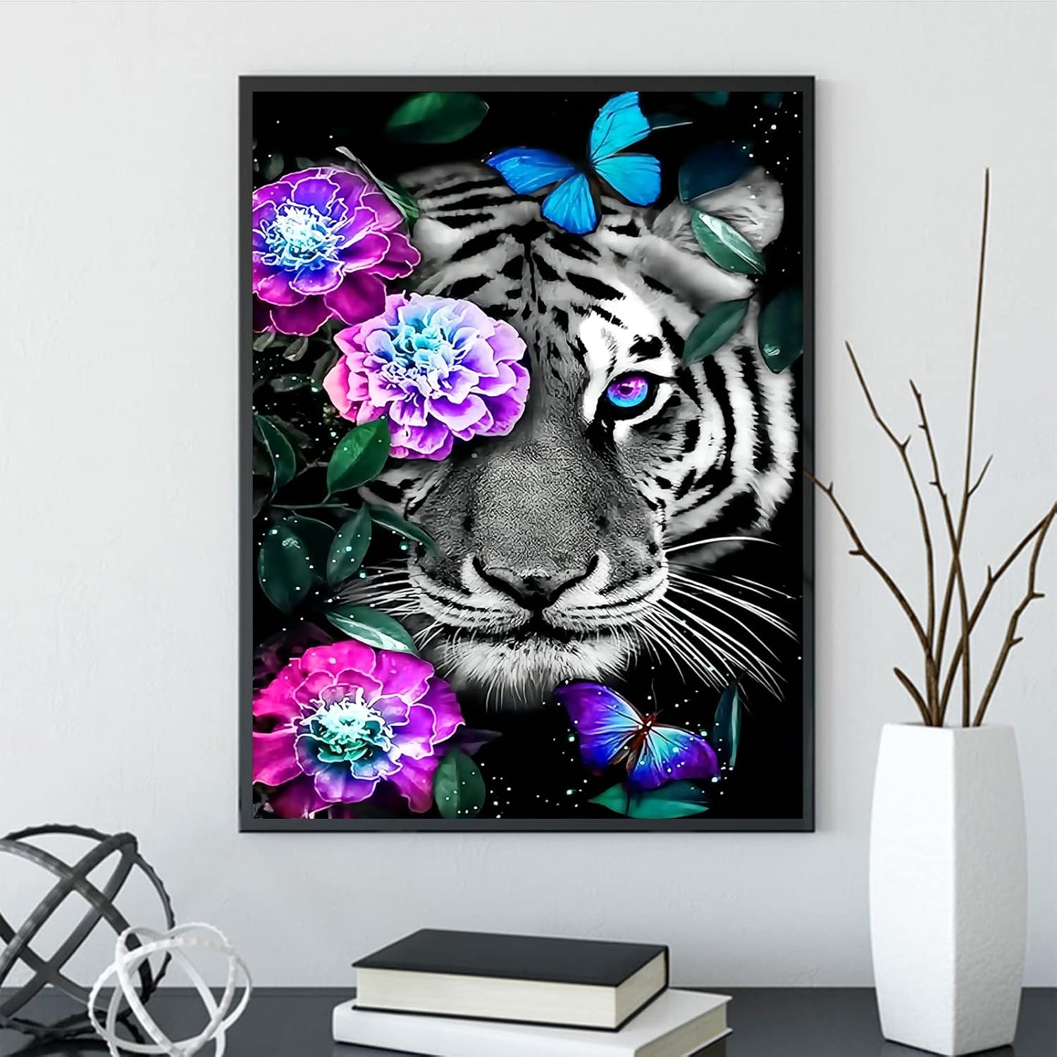 Pintura de diamante 5D con diseño de guepardo para bricolaje, pintura de diamantes de animales, kit de accesorios de pintura de diamante, accesorios