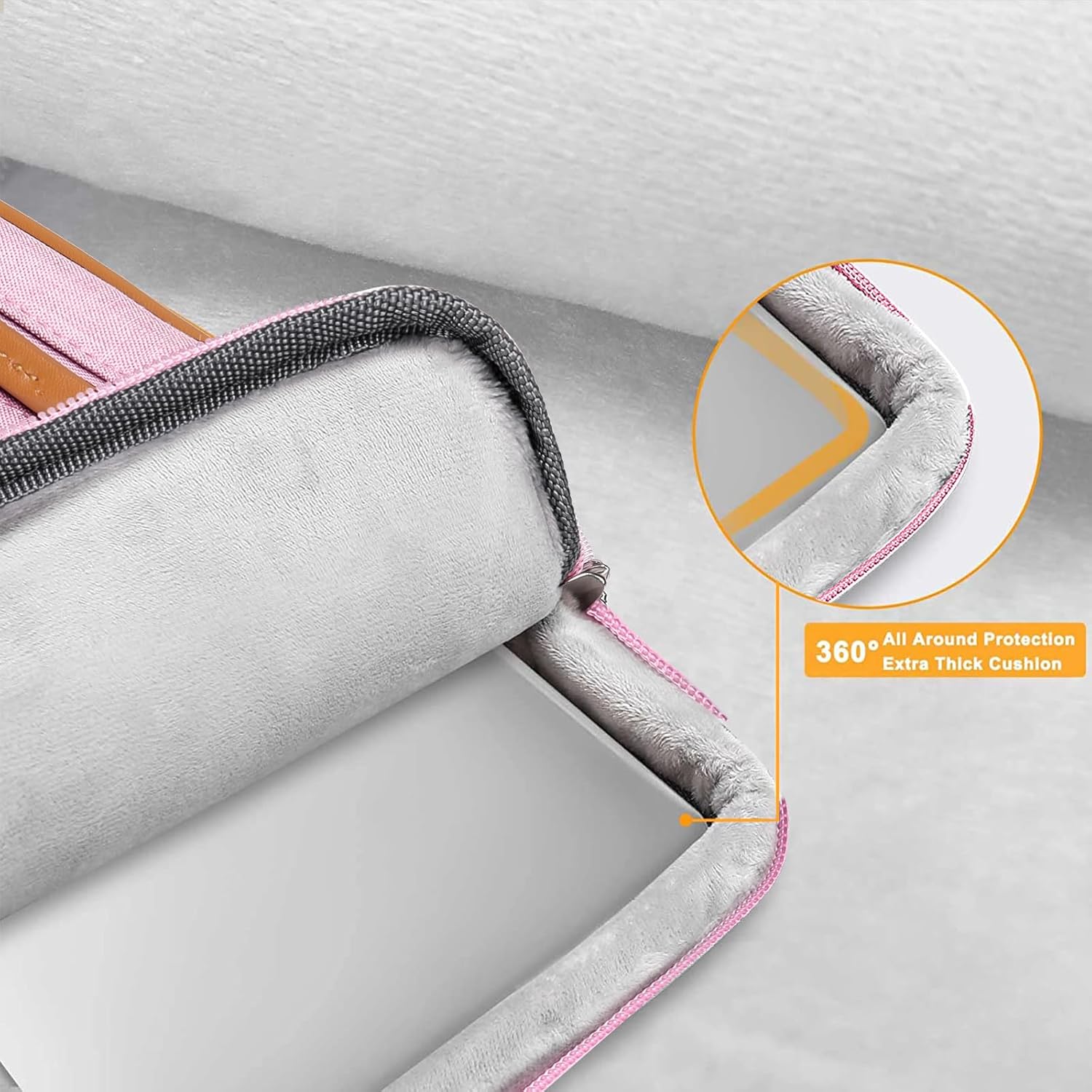 MOSISO – Bolso de hombro protector 360 para laptop, bolsa para computadora de 15-15.6 pulgadas, bolsa tipo mensajero con apertura lateral, 4