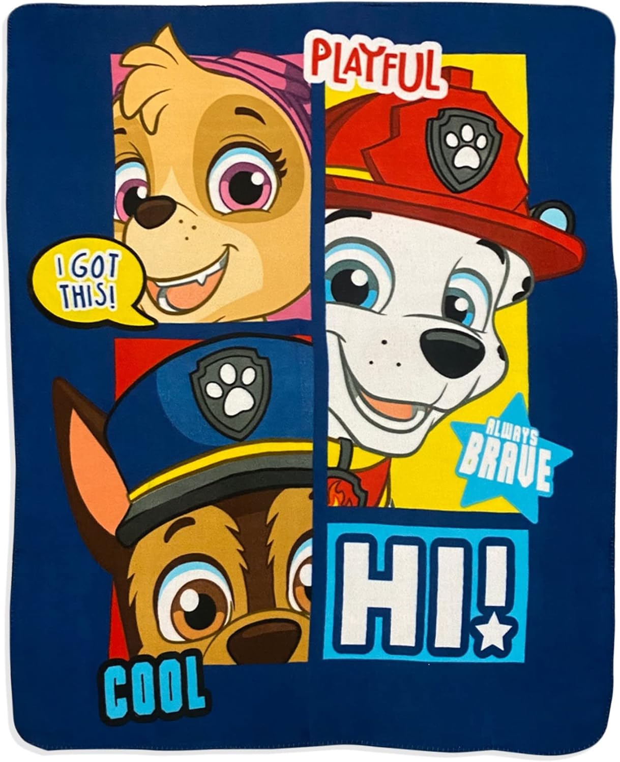 Paw Patrol Paw Some Team with Chase, Marshall, Rubble and Rocky – Manta de forro polar de 40 x 60 pulgadas