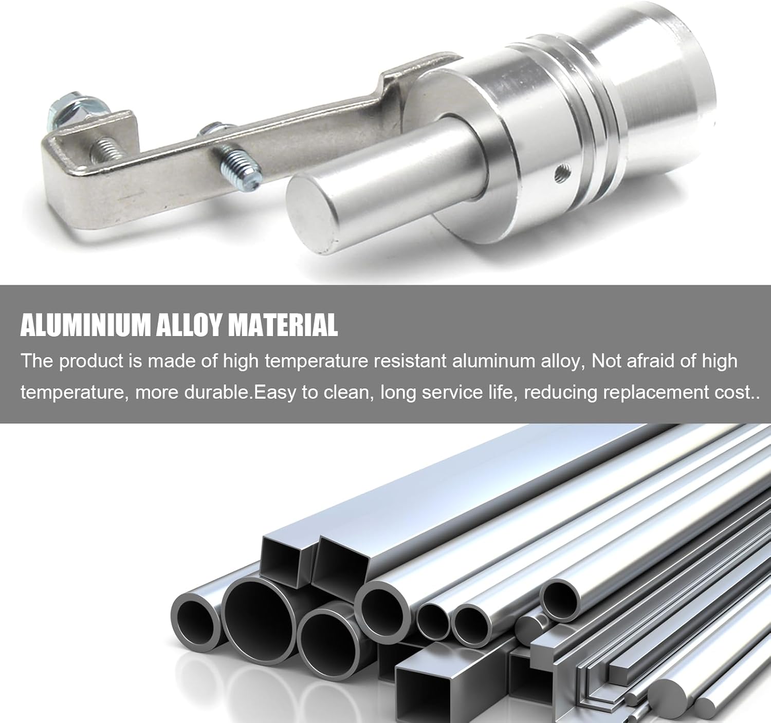 Pack-2 Silbato de turbina para automóvil, 4.05 x 0.9 pulgadas, potenciador de sonido de tubo de escape trasero con llave de tornillo, silenciador de