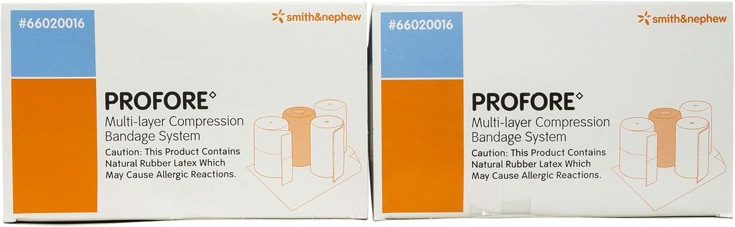 1973310 PT# 66020016 Vendaje Profore Alta CompresiónEnvoltura Látex Adh 4″ 4-Layer 8Ca Hecho por Smith & Sobrino Cuidado de Heridas