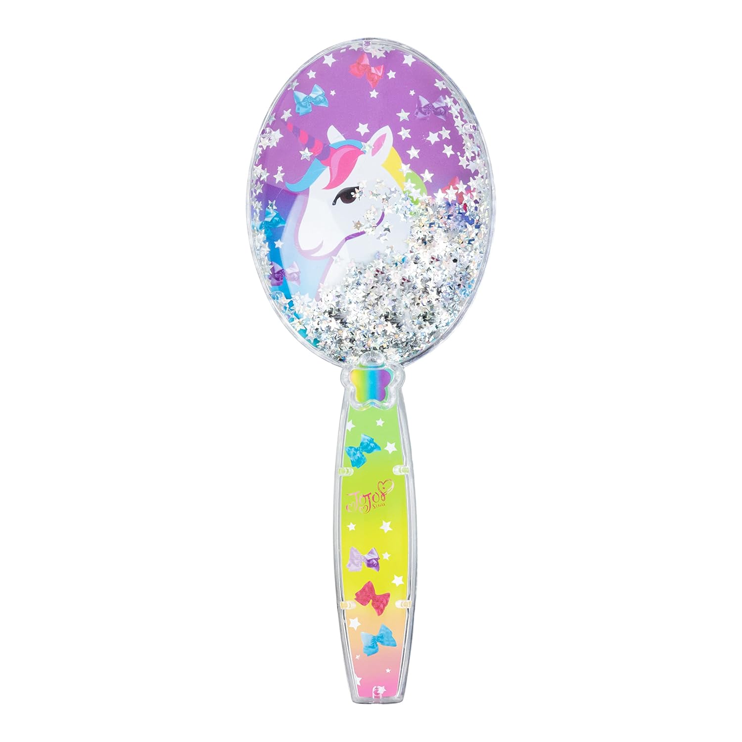Jojo Siwa Unicorn – Cepillo de pelo con confeti para niñas, color arcoíris, a partir de 3 años