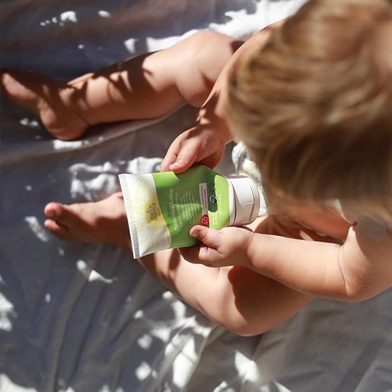 Loción protectora solar mineral Uber-Sensitive SPF 40 para niños de Earth Mama