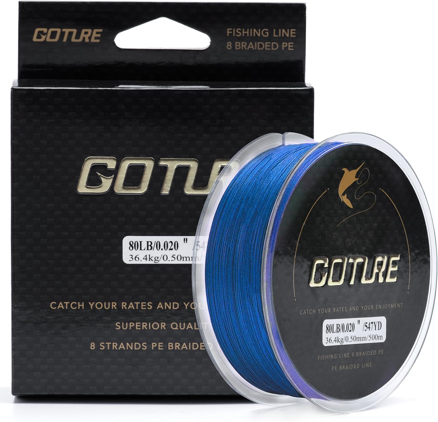 Goture X8 Braided Fishing Line – Ultra Thin Strong Sensitive Smooth and Zero Stretch Fishing Line, Super Abrasion Resistant Tournament Braided Lines