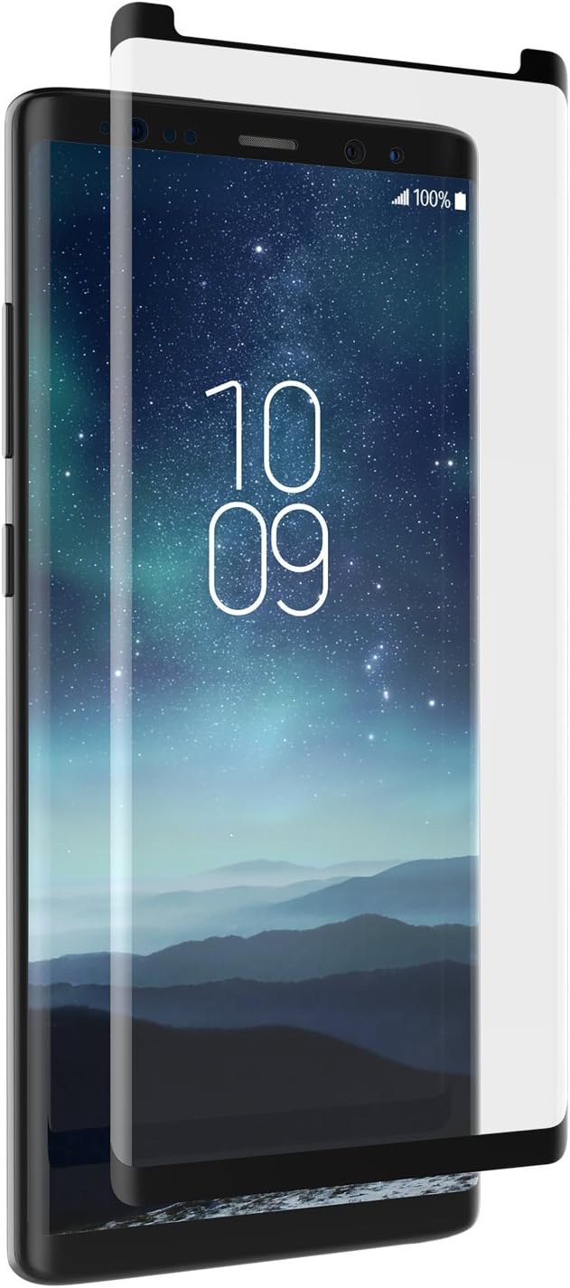 ZAGG Curva de vidrio curvada protección contra impactos y arañazos para Samsung Galaxy Note 8