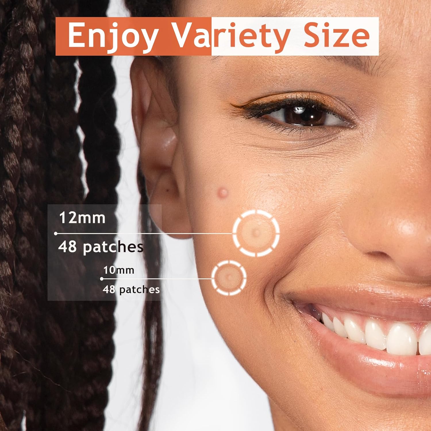 Parches de espinillas ultra  Parche hidrocoloide para el acné para cubrir zits e imperfecciones, brotes de acné, calcomanías para puntos de acné