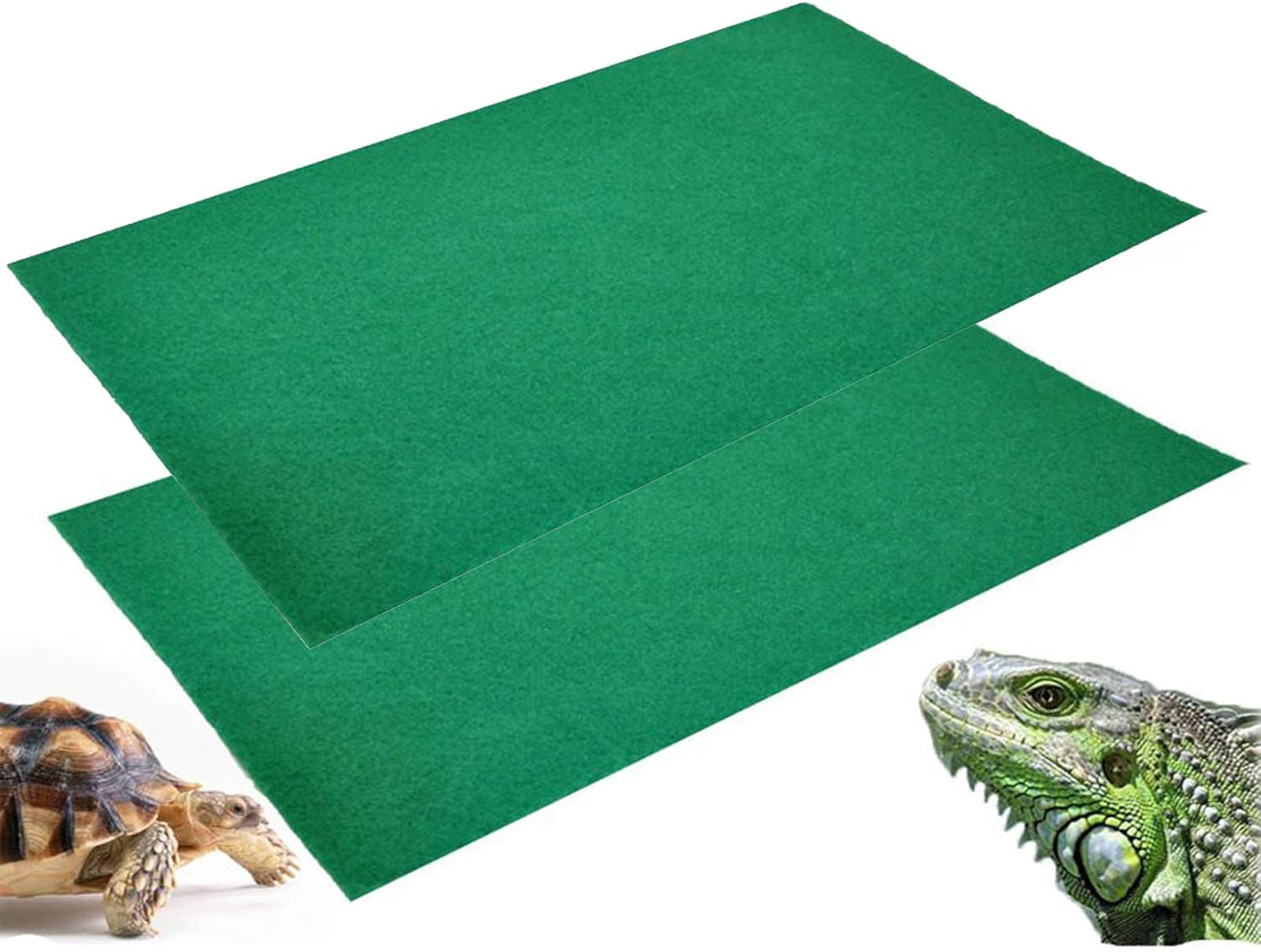 2 alfombras de reptil de 23.6 x 15.7 pulgadas, terrario, revestimiento de sustrato para lagartos, tortugas, serpientes, dragón barbudo, suministros