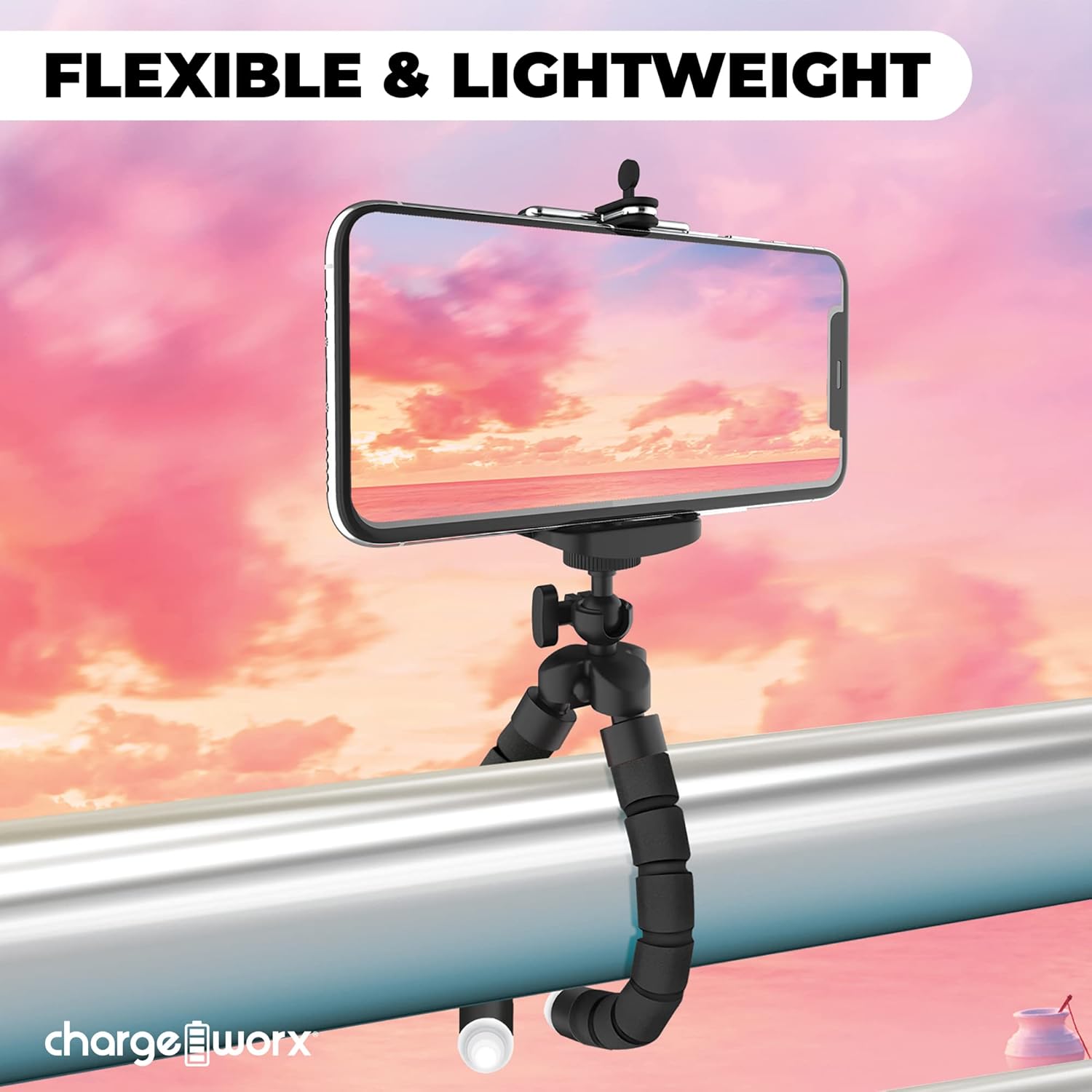 Soporte universal para trípode para teléfono  Soporte de trípode flexible para teléfono  Soporte ajustable  Rotación de 360  Pies antideslizantes,