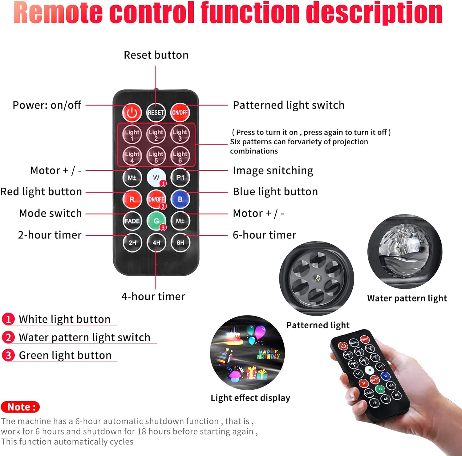 Proyector de luces de Navidad 12 en 1 para exteriores, lámpara LED impermeable IP65, lámpara LED giratoria de 180 para Navidad, fiesta de Halloween,