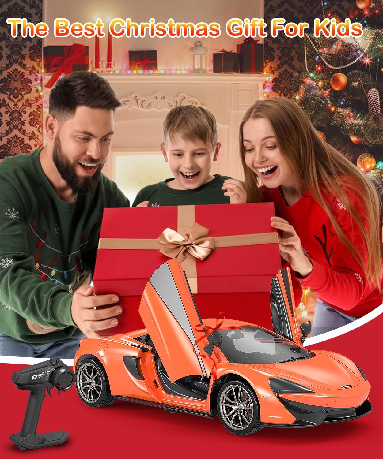 AEROQUEST Auto a control remoto, escala 114 McLaren 570S Rc Cars con licencia oficial de 7.4 V 500 mAh auto de juguete con modelo rápido de 9.3 mih