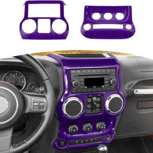 RT-TCZ Para Wrangler JK Dash Panel de Control Cubierta Adhesivo para Jeep Wrangler JK JKU 2011-2017 Púrpura Interior Accesorios 2 unids RT-TCZ Para Wrangler JK Dash Panel de Control Cubierta Adhesivo para Jeep Wrangler JK JKU 2011-2017 Púrpura Interior Accesorios 2 unids