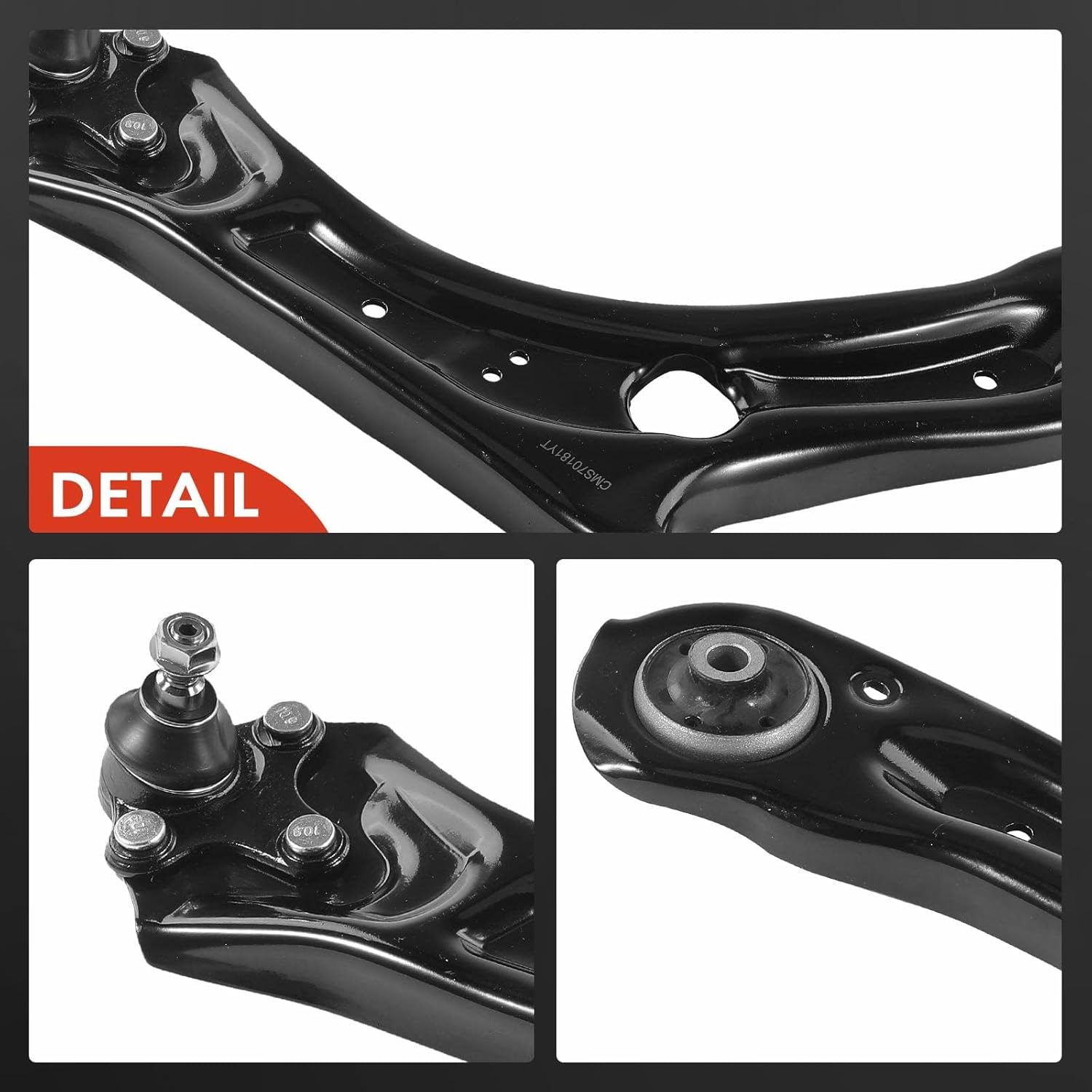 A-Premium Brazo de control inferior delantero derecho, con rótula y buje, compatible con Volkswagen Passat 2012-2021, Beetle 2012-2019