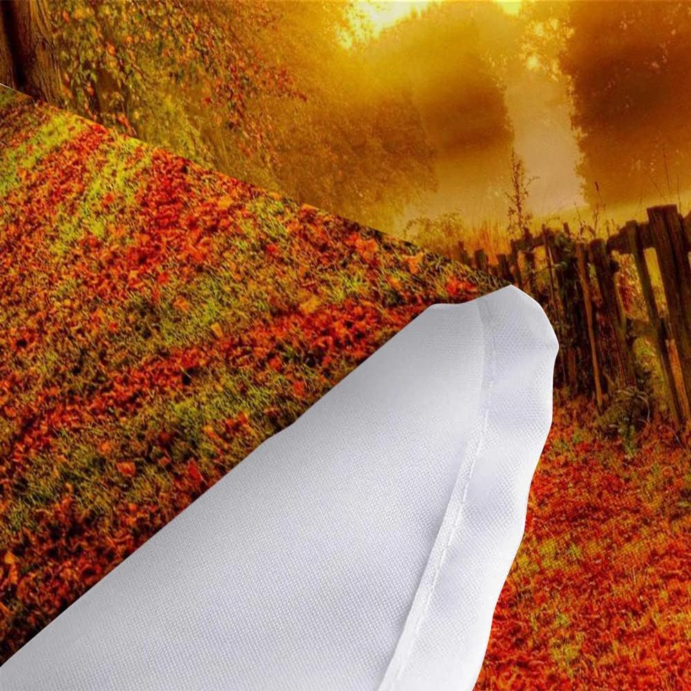 Juego de cortinas de ducha para decoración de otoño, bosque de otoño, hojas doradas, casa de campo, tela de poliéster, accesorios de baño, con