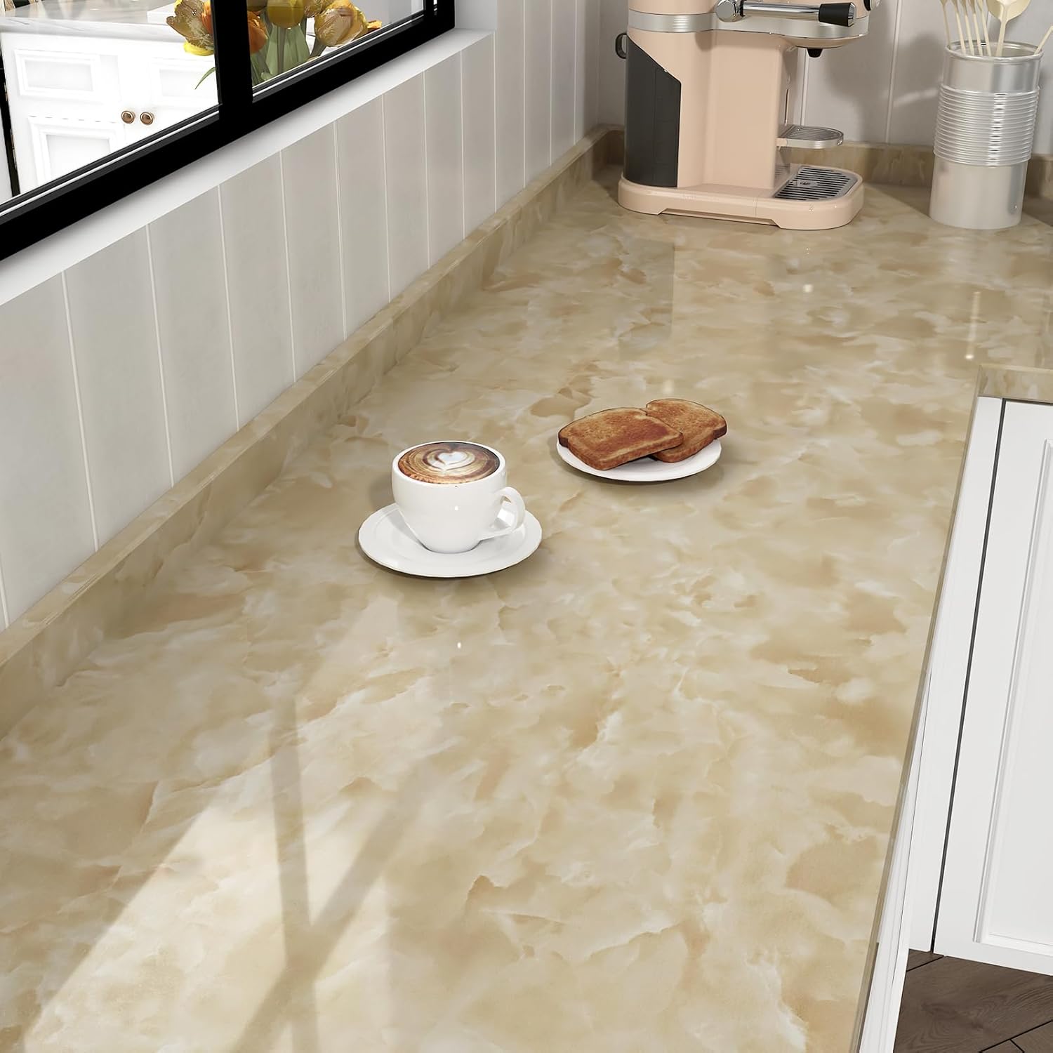 Papel de contacto de mármol extraíble de 15.8 x 118 pulgadas, encimeras de cocina, papel tapiz de mármol impermeable, papel adhesivo autoadhesivo