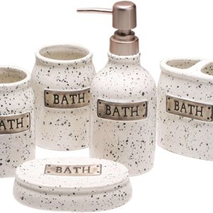 Dispensador de jabón de vidrio con bomba amplia, juegos de accesorios de baño de cerámica completos, accesorios para Baño, elegante decoración Dispensador de jabón de vidrio con bomba amplia, juegos de accesorios de baño de cerámica completos, accesorios para Baño, elegante decoración