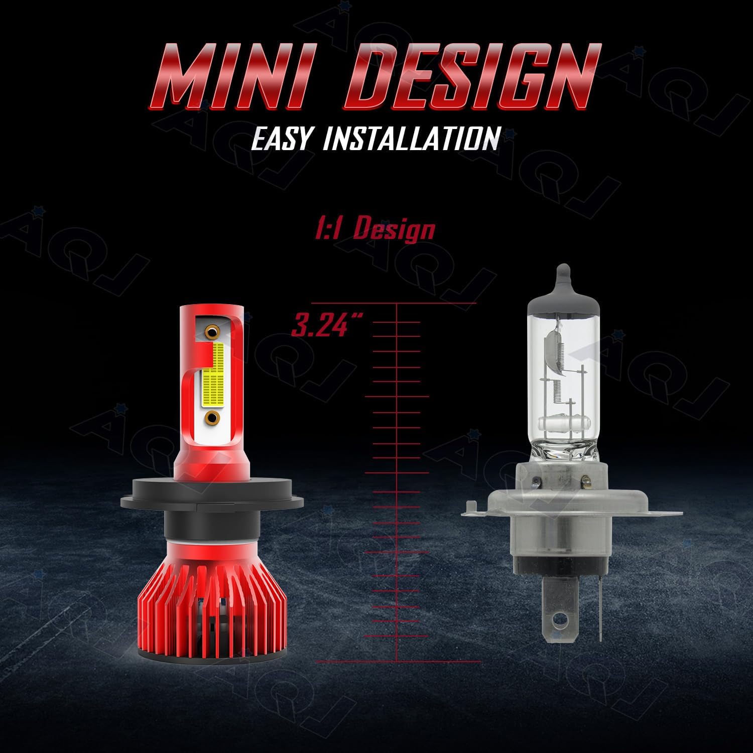Faros delanteros de 4 x 6, luces de vidrio selladas con bombillas halógenas y LED para Toyota Land Cruiser 1988 1989 1990 – H4656 H4651 +