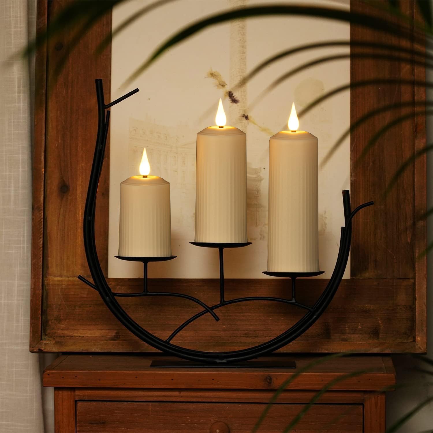 Paquete de 6 velas sin llama que funcionan con pilas con temporizador y control remoto, velas parpadeantes falsas, velas LED eléctricas para