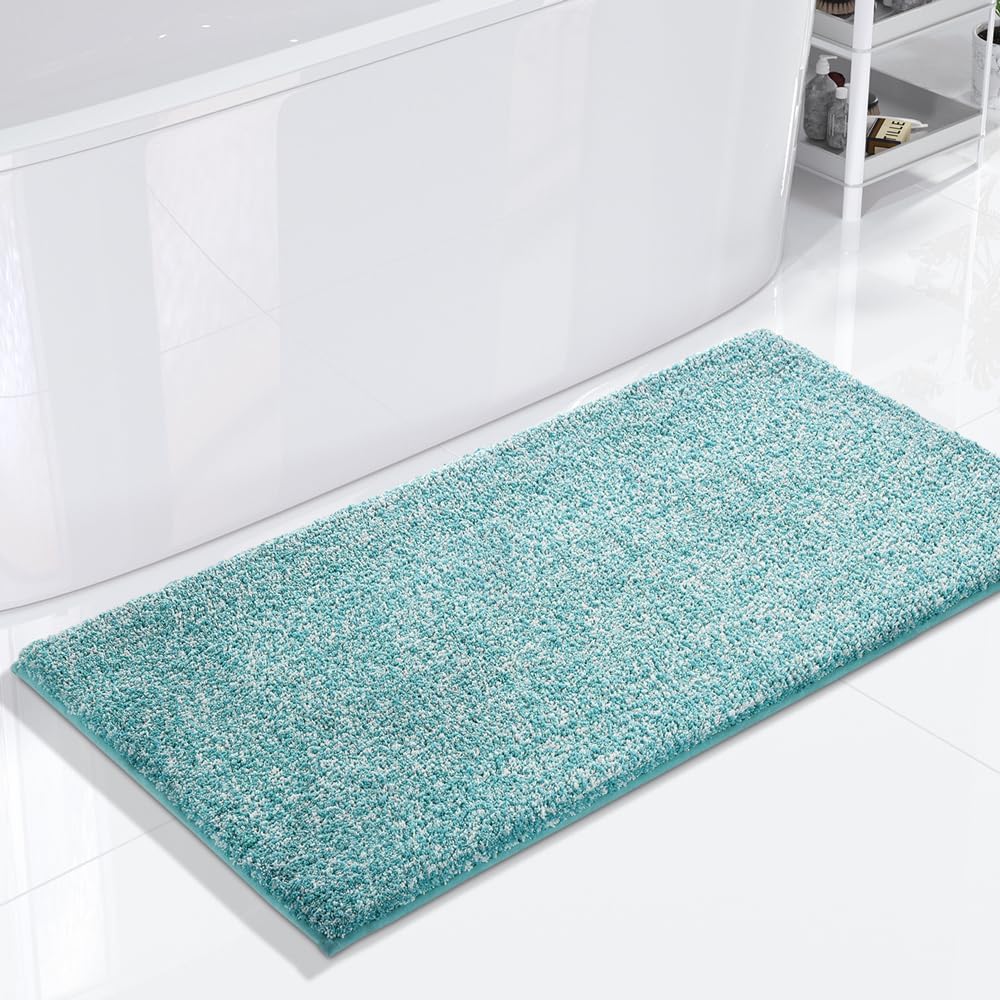 Yimobra Alfombras de baño, extra suaves y cómodas, antideslizantes, absorbentes de agua y gruesas, lavables a máquina, alfombras peludas para ducha
