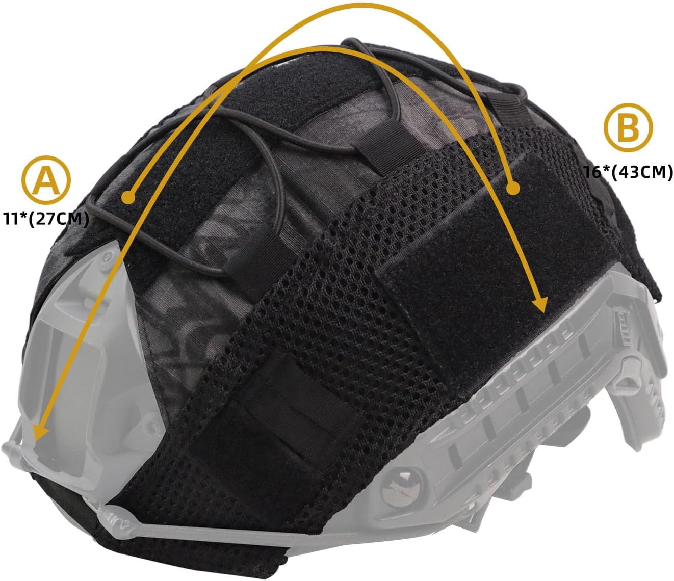 Booiu Tactical Helmet Cover,Fast Helmet Cover – Enhanced Protection and Camouflage for Fast Helmets in Size ML