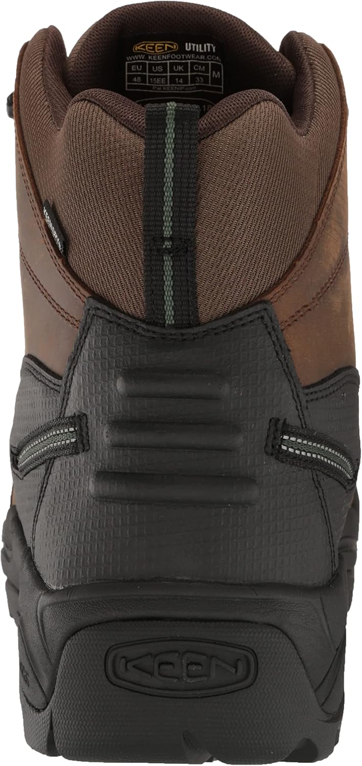 KEEN Utility Botas de trabajo industriales impermeables Pittsburg Energy de 6 pulgadas para hombre