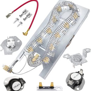 W11344457 3387747 AP6008281 Heating Element Assembly & 279816 Thermostat Kit & 279973 3392519 Thermal Fuse by Beaquicy – Fit for Ken-more Whirl-pool W11344457 3387747 AP6008281 Heating Element Assembly & 279816 Thermostat Kit & 279973 3392519 Thermal Fuse by Beaquicy – Fit for Ken-more Whirl-pool
