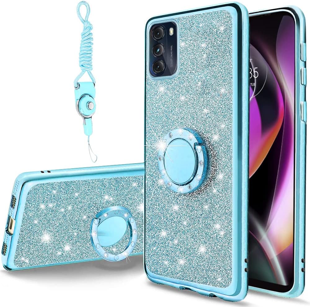 B-wishy Funda protectora para Moto G Stylus 5G 2022 para mujer, con purpurina, cristal, mariposa, corazón, floral, delgada, de TPU de lujo, con
