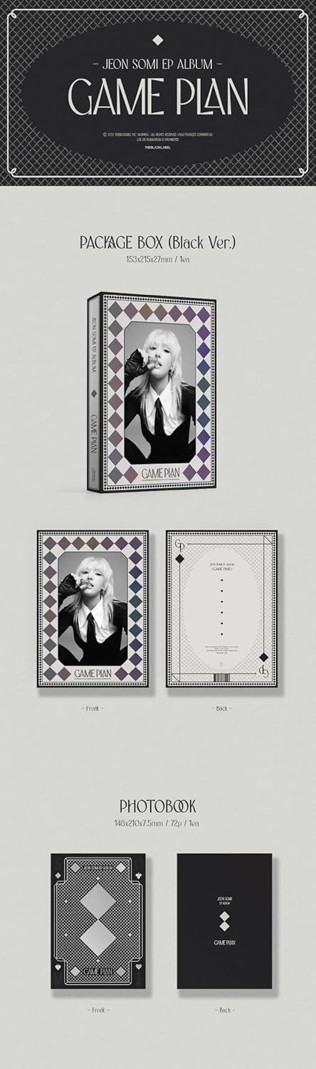 Jeon Somi GAME PLAN EP Contenido del álbum+tarjeta fotográfica+etc+seguimiento sellado SO MI (conjunto de fotolibros (rojo+negro))