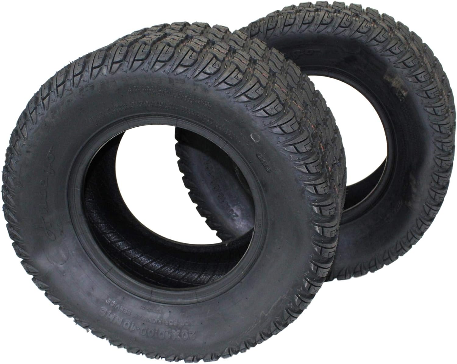 Juego de 2 neumáticos de 4 capas ATW-020 de 20×10.00-10 para césped y jardín