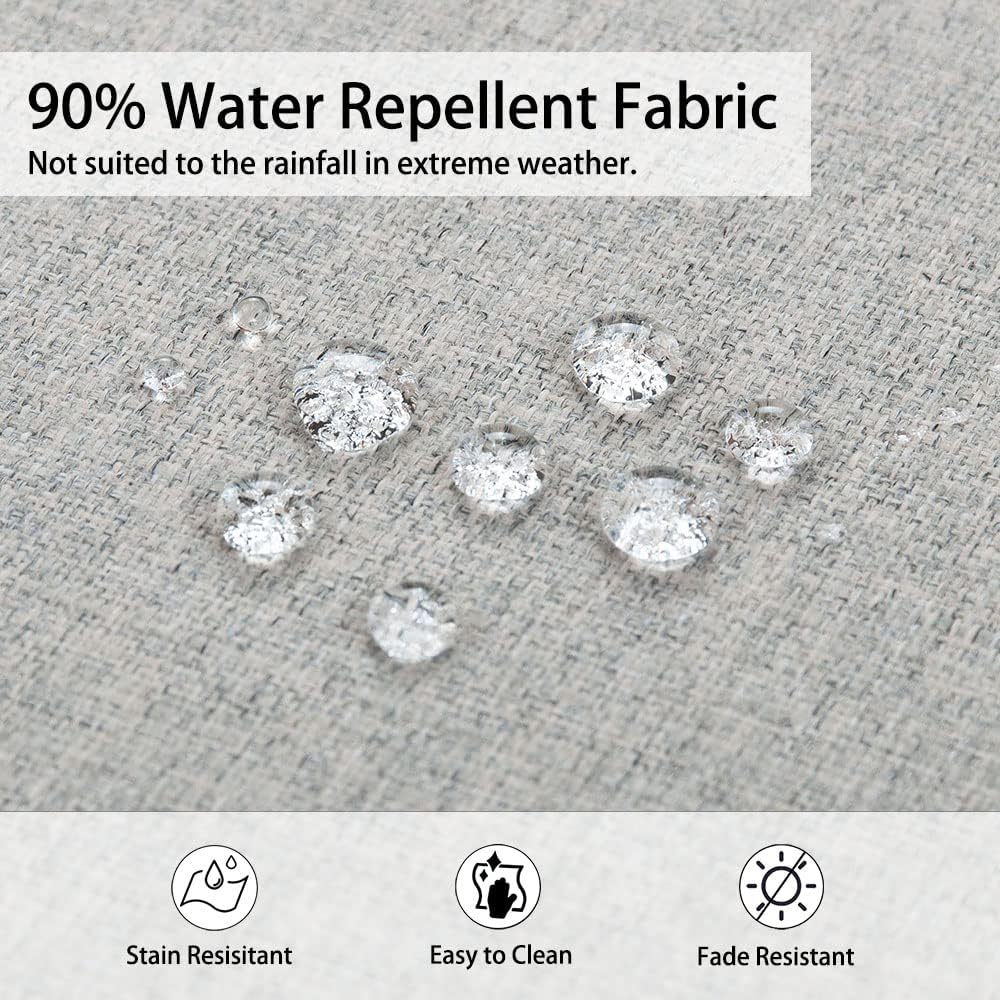 Fundas de cojín para sofá biplaza para banco de patio (solo funda de repuesto, sin relleno), funda de cojín impermeable resistente a la decoloración