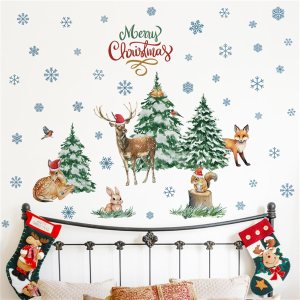 Calcomanías de pared para árbol de Navidad, árbol de Navidad, copo de nieve, alce, decoración de pared, arte de decoración de pared, hogar, oficina, Calcomanías de pared para árbol de Navidad, árbol de Navidad, copo de nieve, alce, decoración de pared, arte de decoración de pared, hogar, oficina,