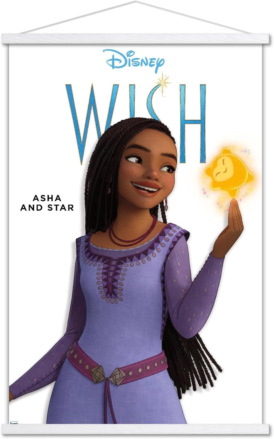 Trends International Disney Wish Asha Feature Series – Póster de pared con marco magnético