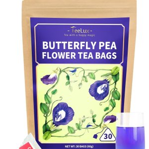 TeeLux Bolsas de té de flores de guisante de mariposa, té de guisante de mariposa natural, flor de guisante de mariposa seca de primera calidad para TeeLux Bolsas de té de flores de guisante de mariposa, té de guisante de mariposa natural, flor de guisante de mariposa seca de primera calidad para