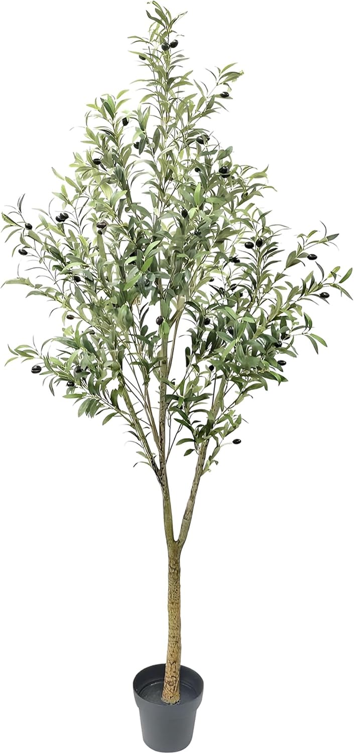 YATSKIA Árbol de olivo sintético de 5 pies  olivos artificiales para interiores, planta sintética, árboles de imitación para interiores, árbol falso