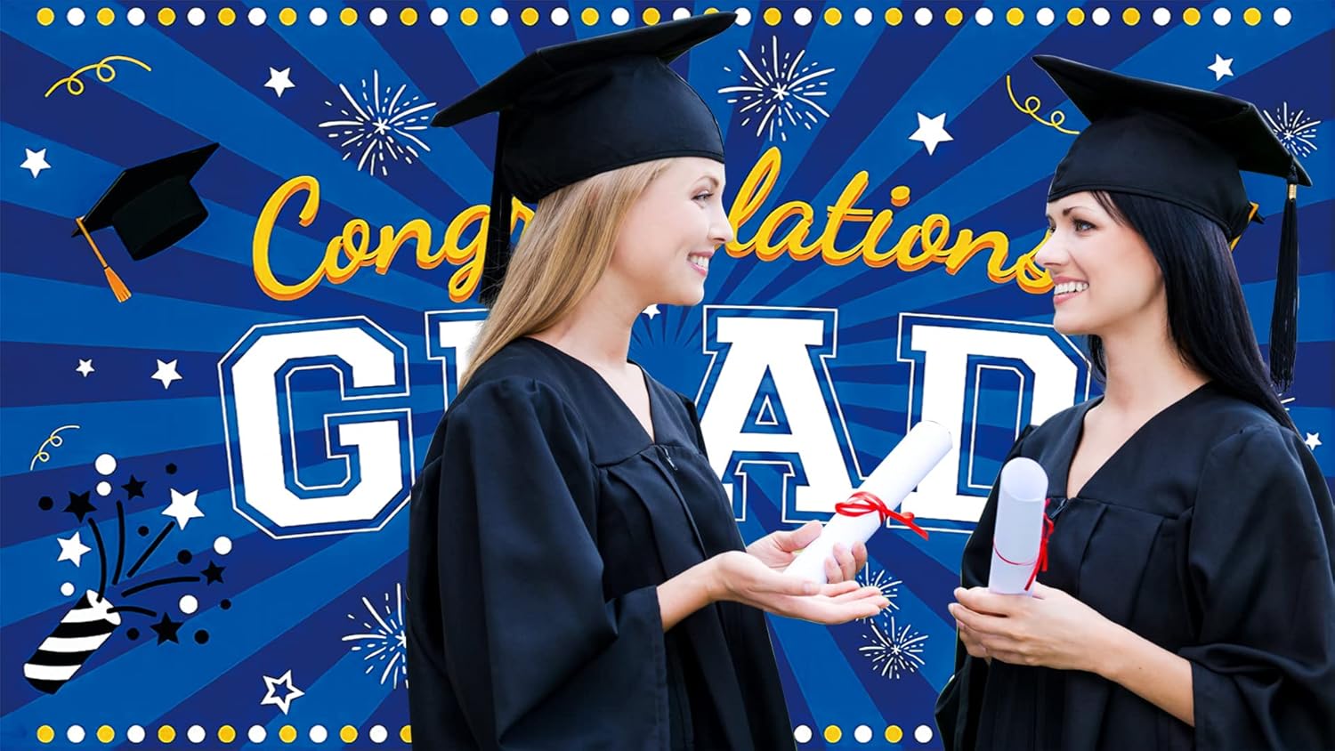 Fondo decorativo para la temporada de graduación 2023, pancarta de felicitación de graduación para fotografía de graduación, pancarta de fondo de