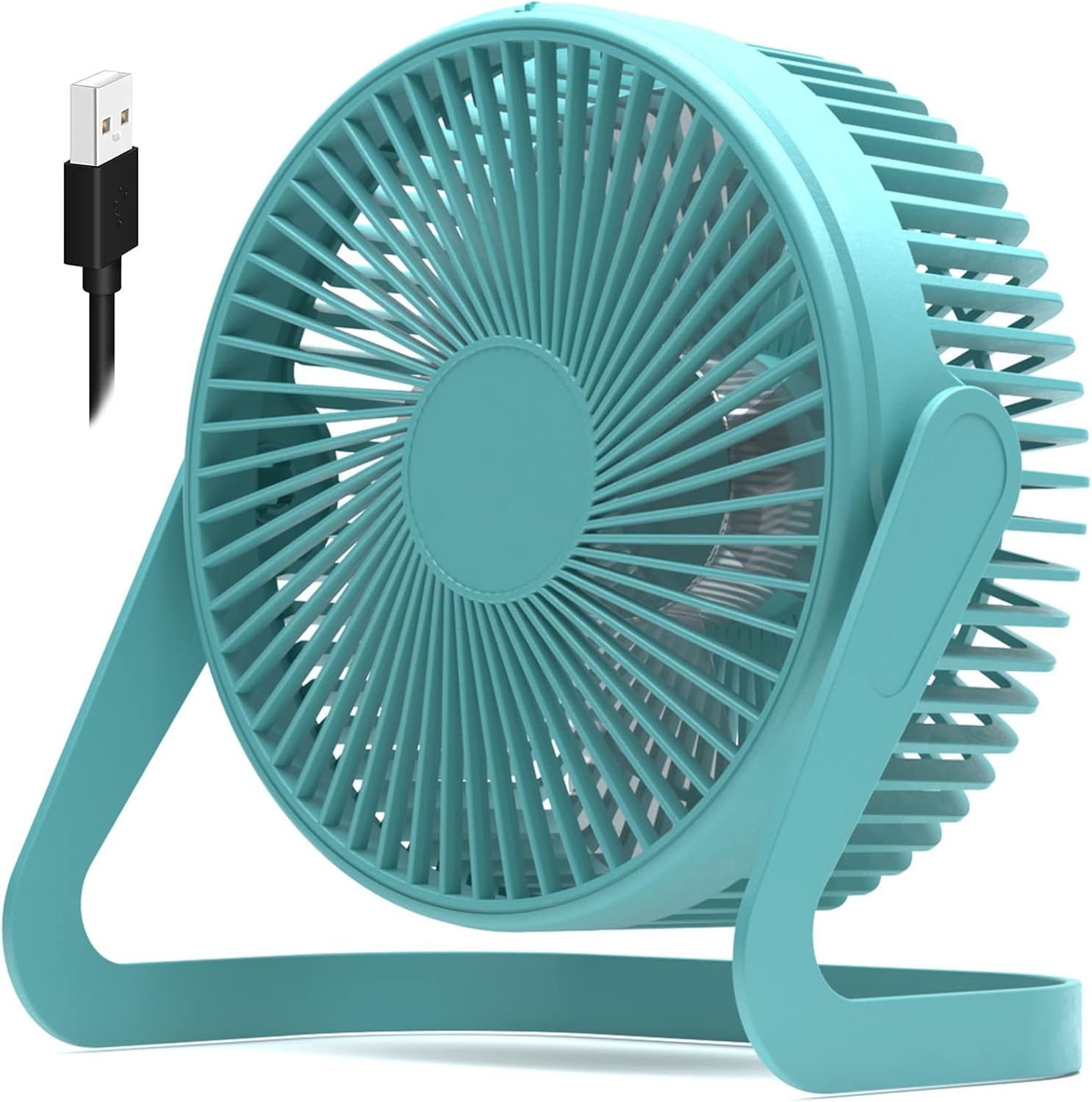 Ventilador de escritorio de 9 pulgadas, ventilador USB de 2 velocidades, flujo de aire fuerte, funcionamiento silencioso, ventilador de piso de cuna