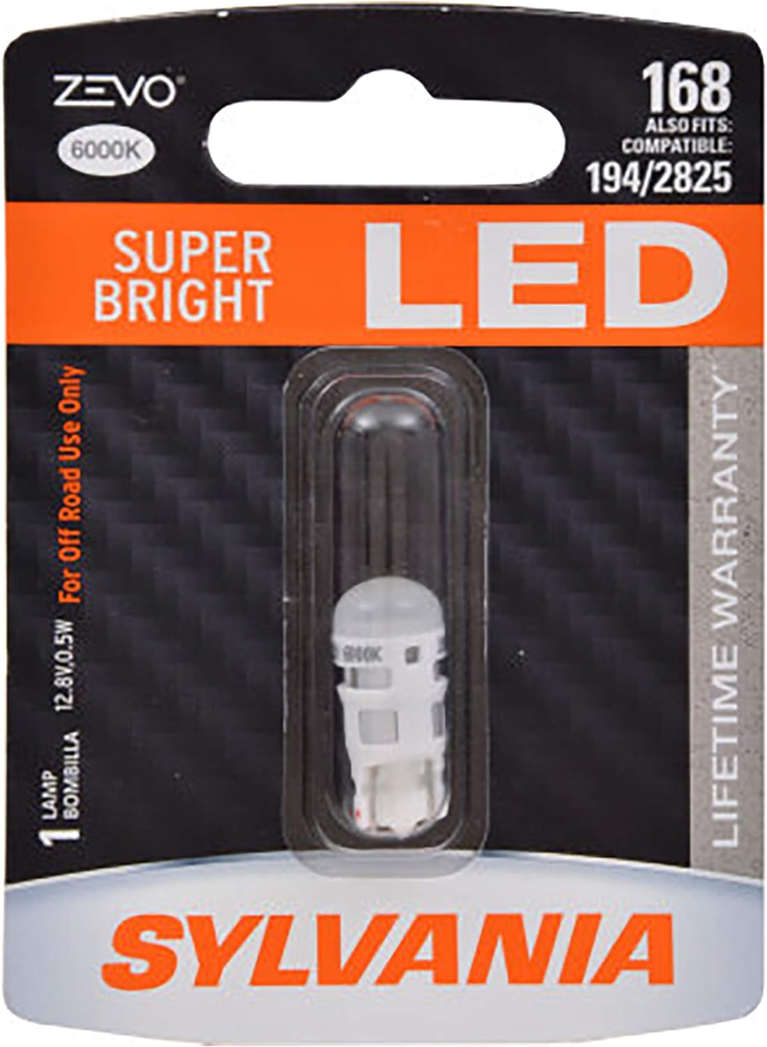 Foco LED blanco Sylvania Zevo 168T10W5W (Paquete de 1), 168, Blanco
