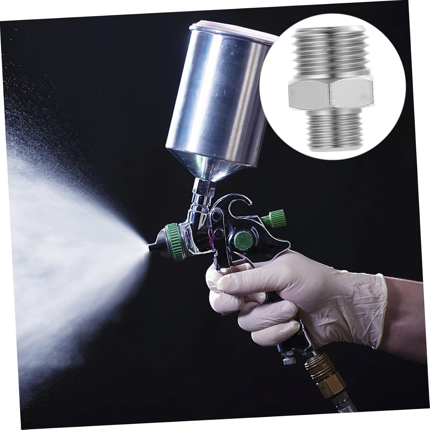 EXCEART Adaptador de tubo de aire para aerógrafo Accesorios de herramientas de aire Accesorios de pintura Aerógrafo Conectores de desconexión rápida