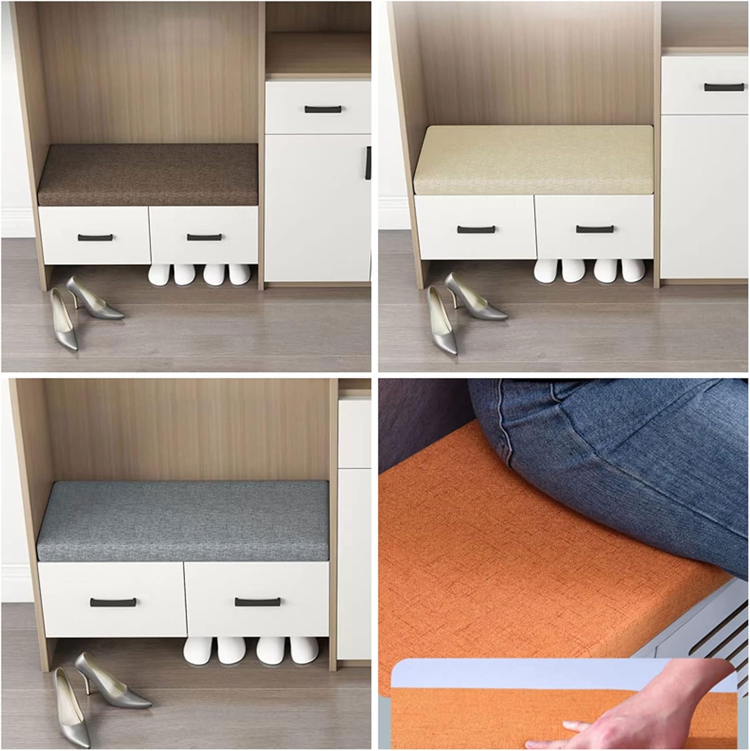 Cojín de banco personalizado, almohadilla de banco de tamaño personalizado con parte inferior antideslizante, cojín de asiento de ventana panorámica