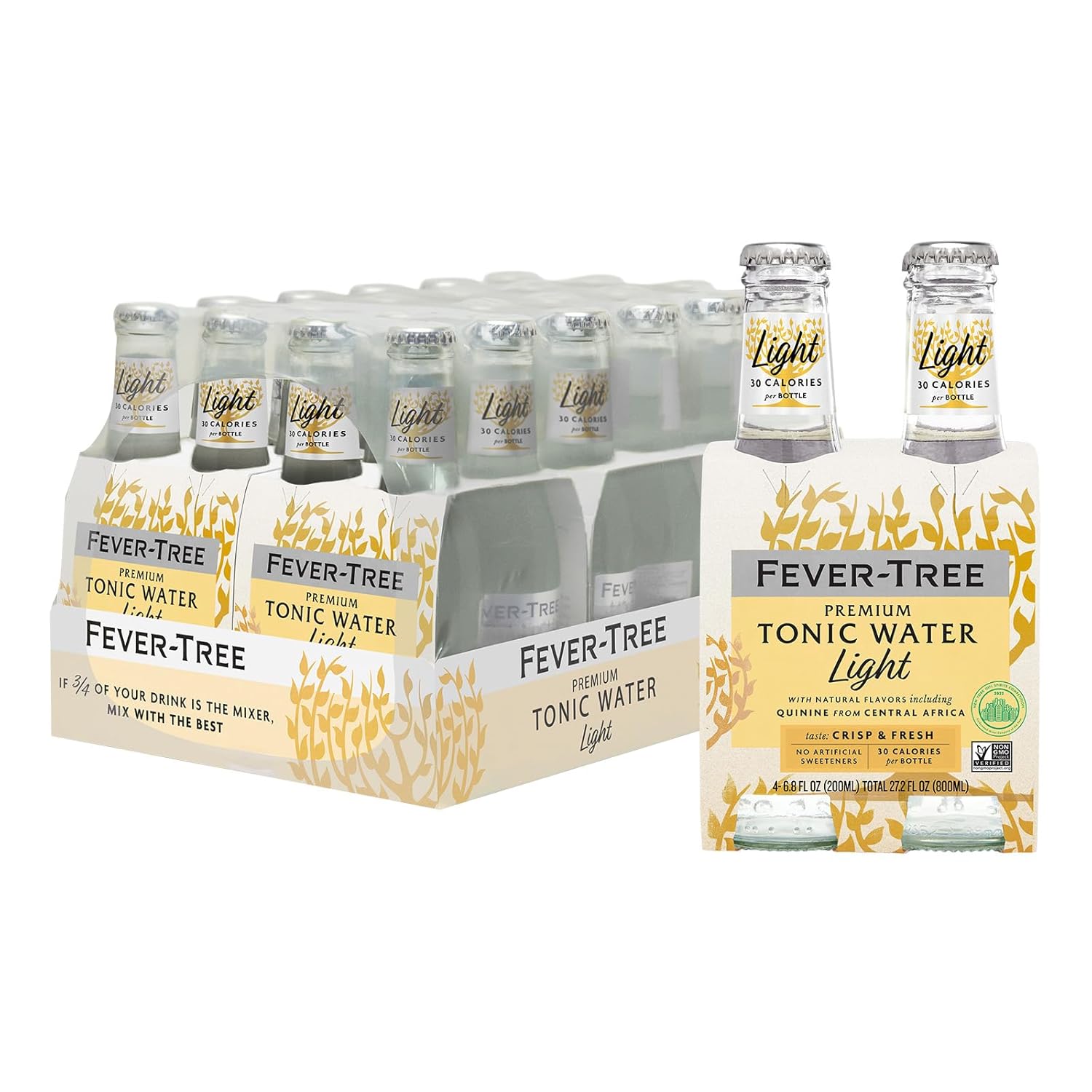 Fever-Tree – Agua tónica refrescante, ligera, 4,8 L (paquete de 24)