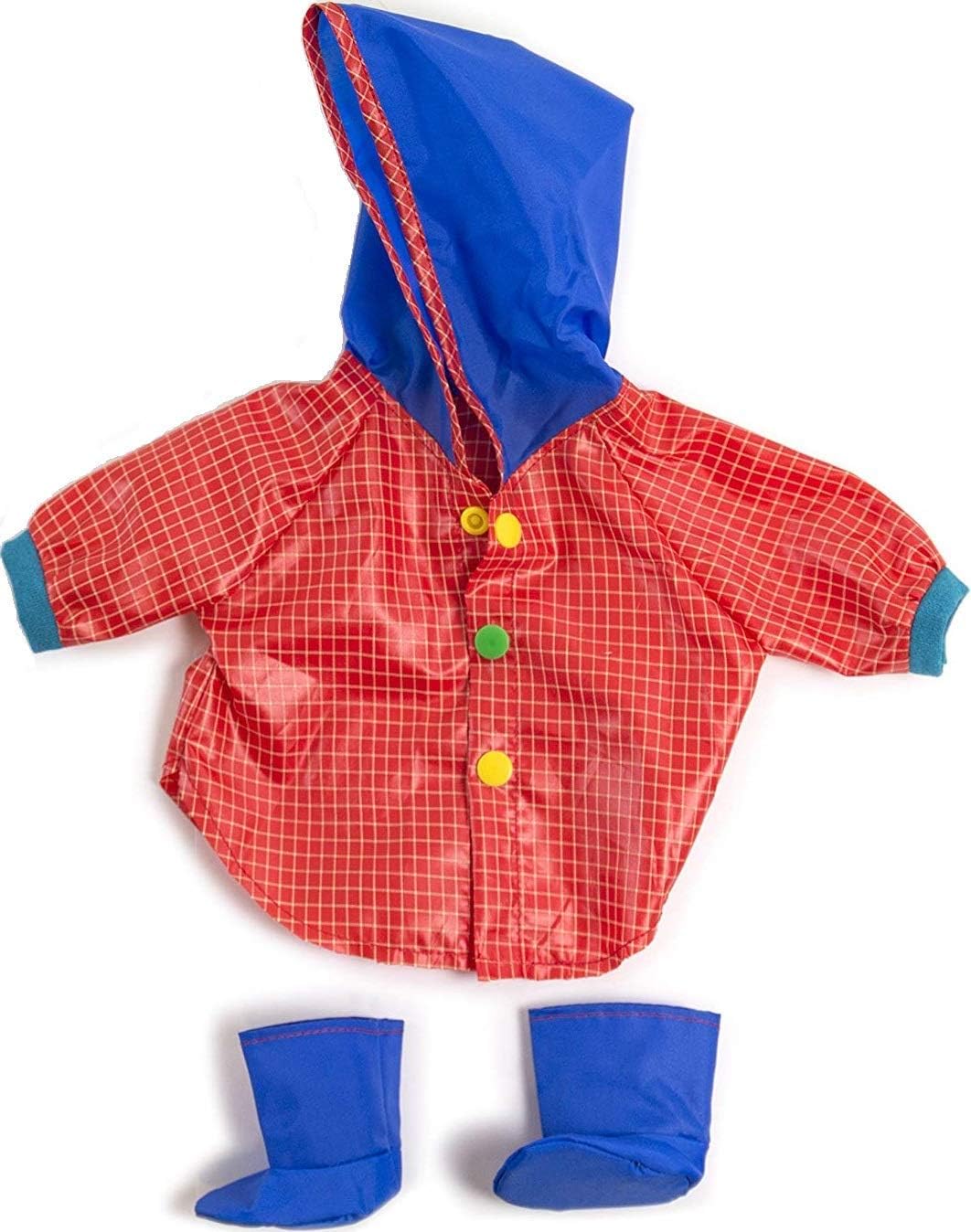 Miniland Ropa educativa para muñecas, abrigo de lluvia y botas