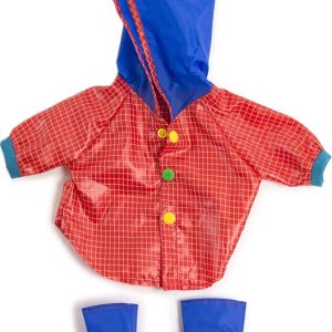 Miniland Ropa educativa para muñecas, abrigo de lluvia y botas Miniland Ropa educativa para muñecas, abrigo de lluvia y botas